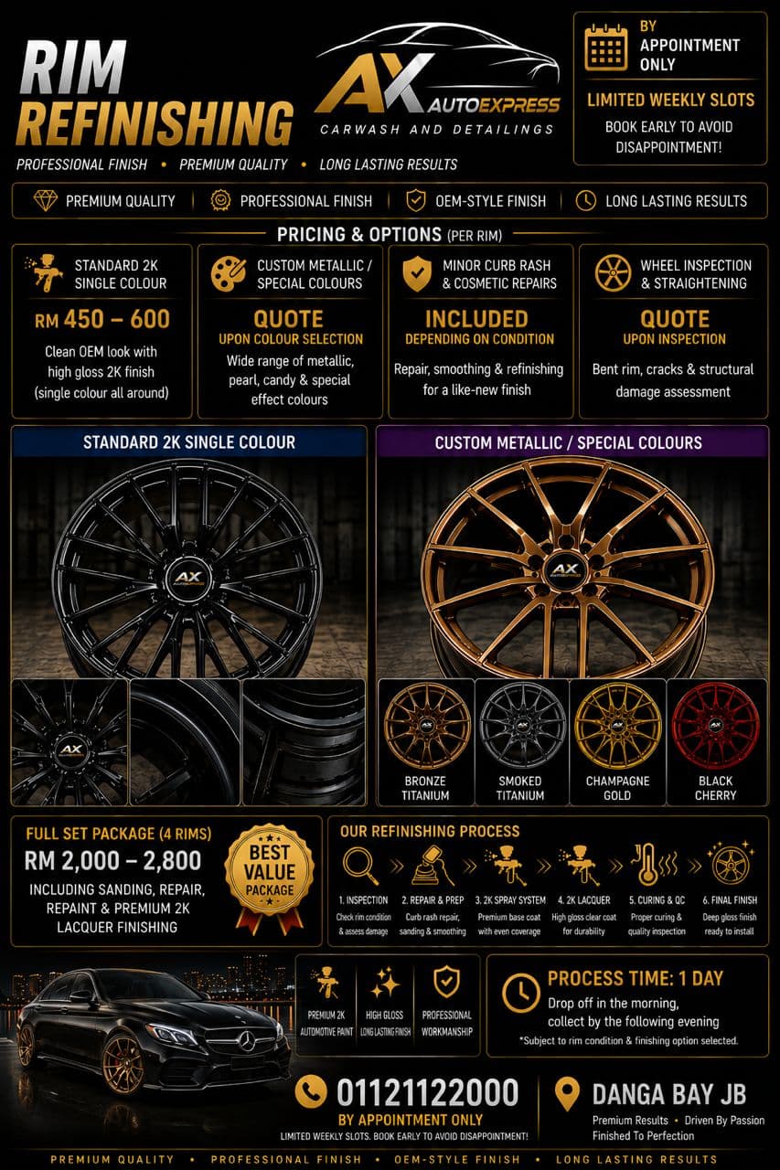 AX Auto Express rim refinishing promotion
